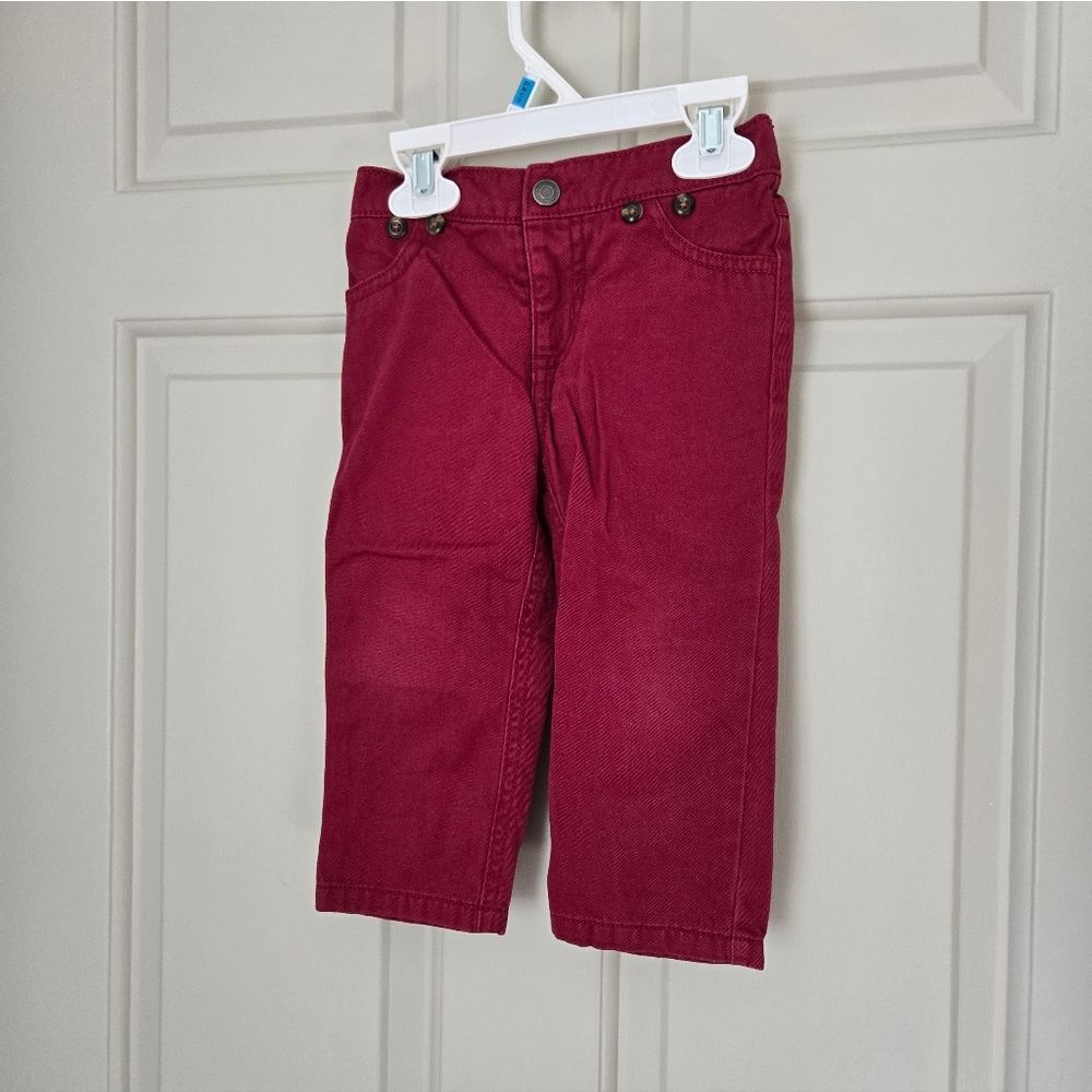 2/$15 Carter's Boys Dark Red Casual Pants 18 M